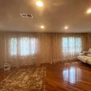 Very wide 44 feet contemporary curtain